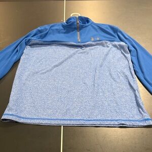 Under Armour Men's Heathered Blue Zip-Up Sweater